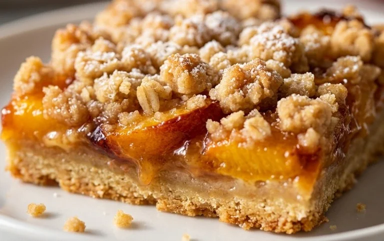 Peach Crumble Bars