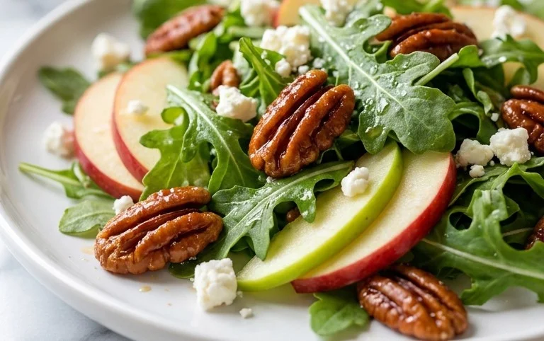Apple Arugula Salad With Maple Pecans