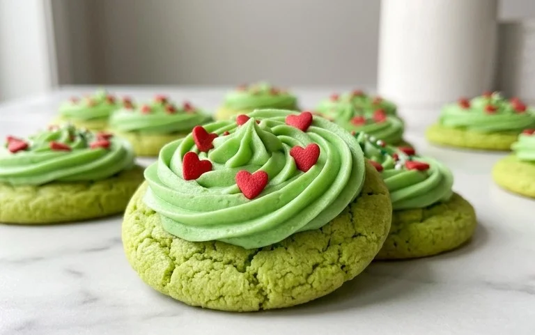 Grinch Sugar Cookies-Chewy Green Holiday Treats