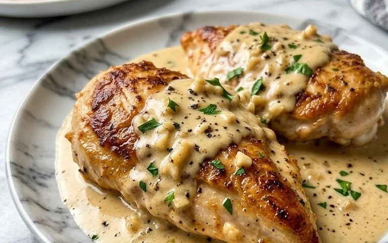 Easy Creamy Garlic Chicken Recipe