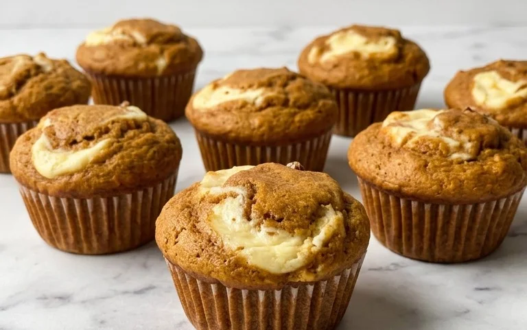 Pumpkin Cream Cheese Muffins-Cozy Swirl Treat