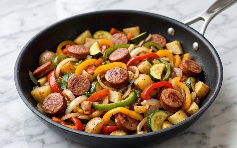 Sausage and Veggies Skillet - 30 Minute, One-Pan Meal