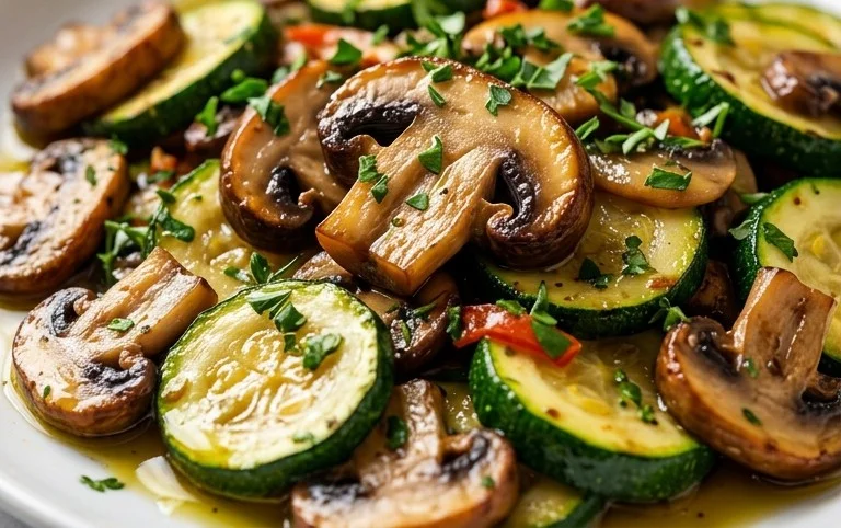 Skillet Zucchini and Mushrooms