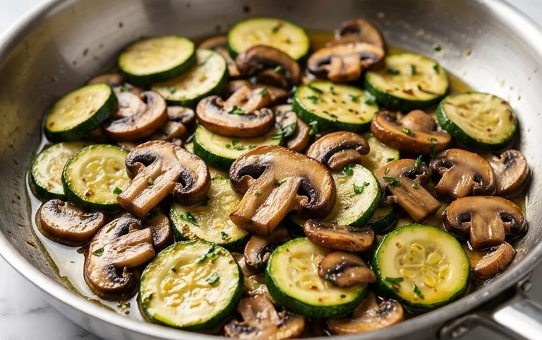 Skillet Zucchini and Mushrooms